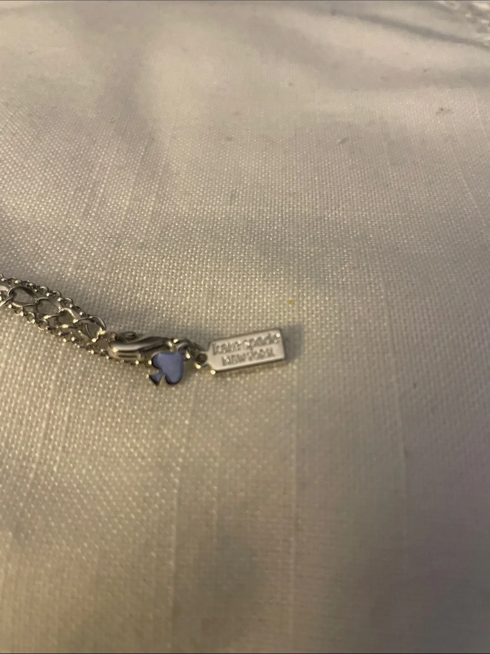 Kate Spade Silver Round Crystal Necklace NWOT